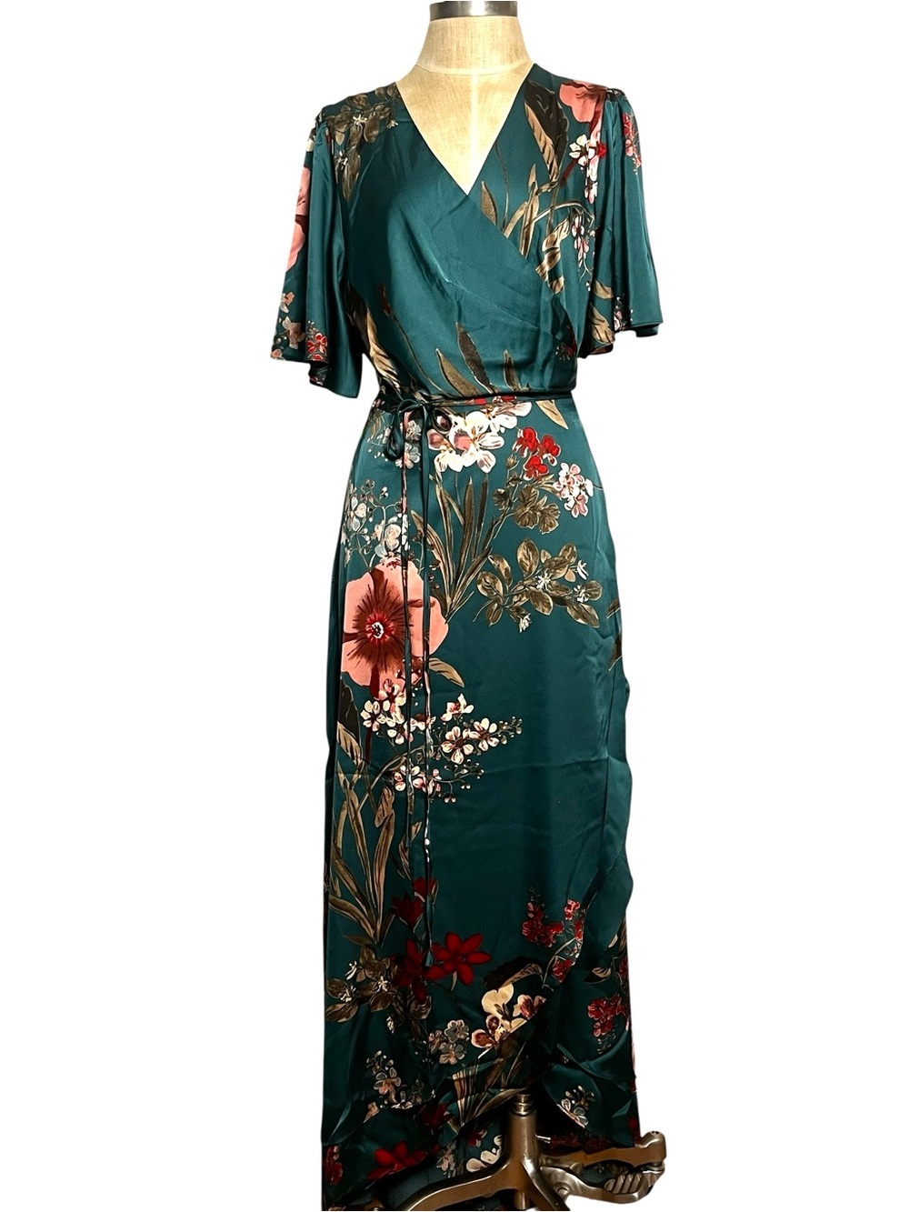 Baltic Born Amara Wrap Dress Green Floral XL